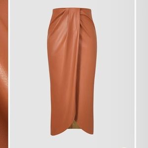 Faux leather skirt L
